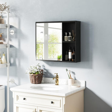 Armoire à pharmacie de salle de bain Tangkula avec porte miroir simple