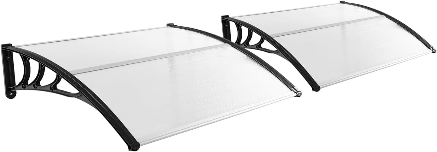 Tangkula 40" x 48" Window Awning, Modern Polycarbonate Overhead Door Awning