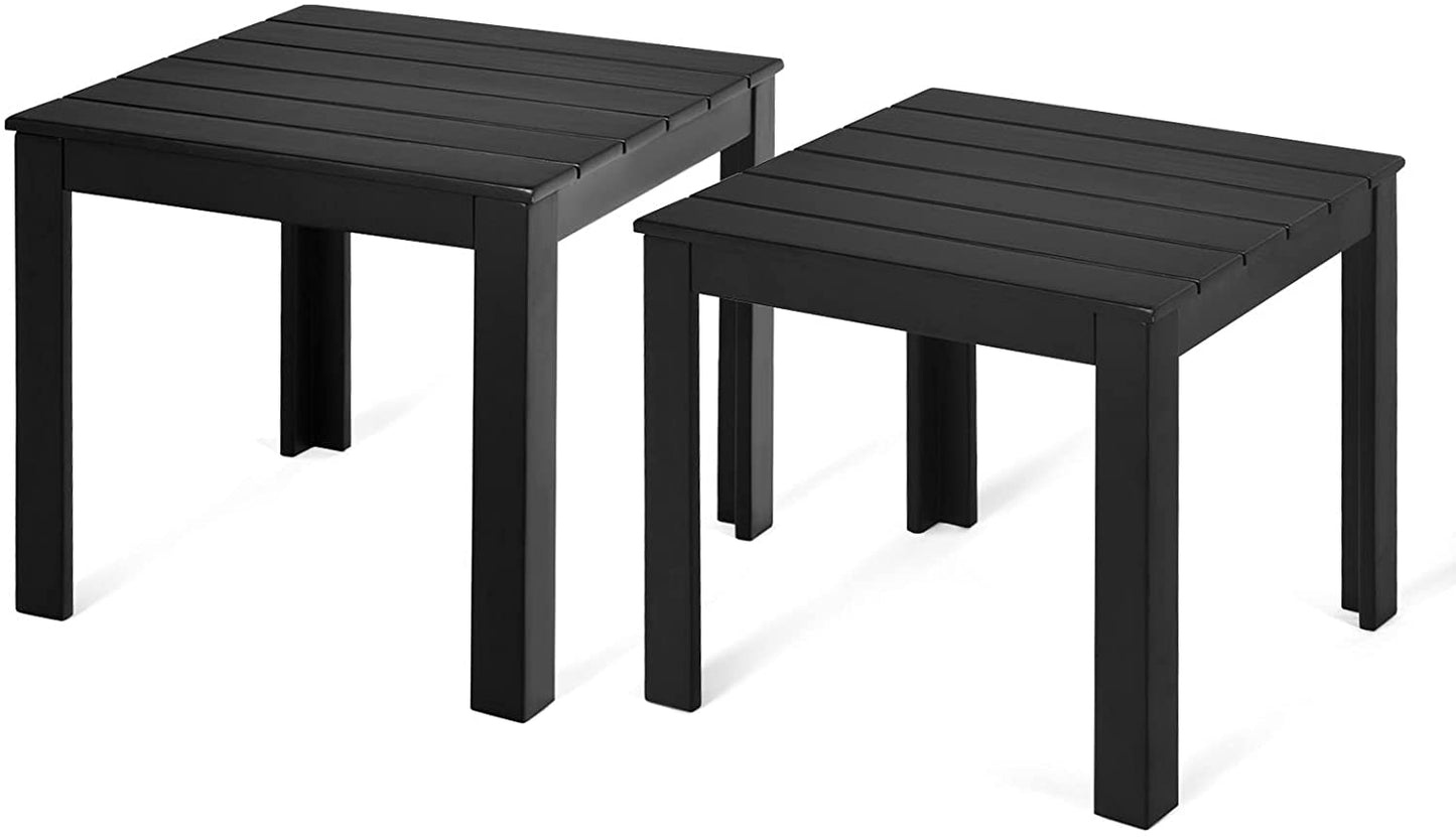Outdoor Square Side Table, Weight Capacity 220lbs, 18 x 18 x 16 Inch