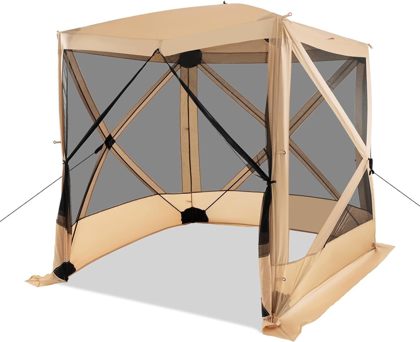 Tangkula 6.7 x 6.7 Ft Pop Up Gazebo with Netting, Portable Screen Tent with 4 Sided Mesh Walls