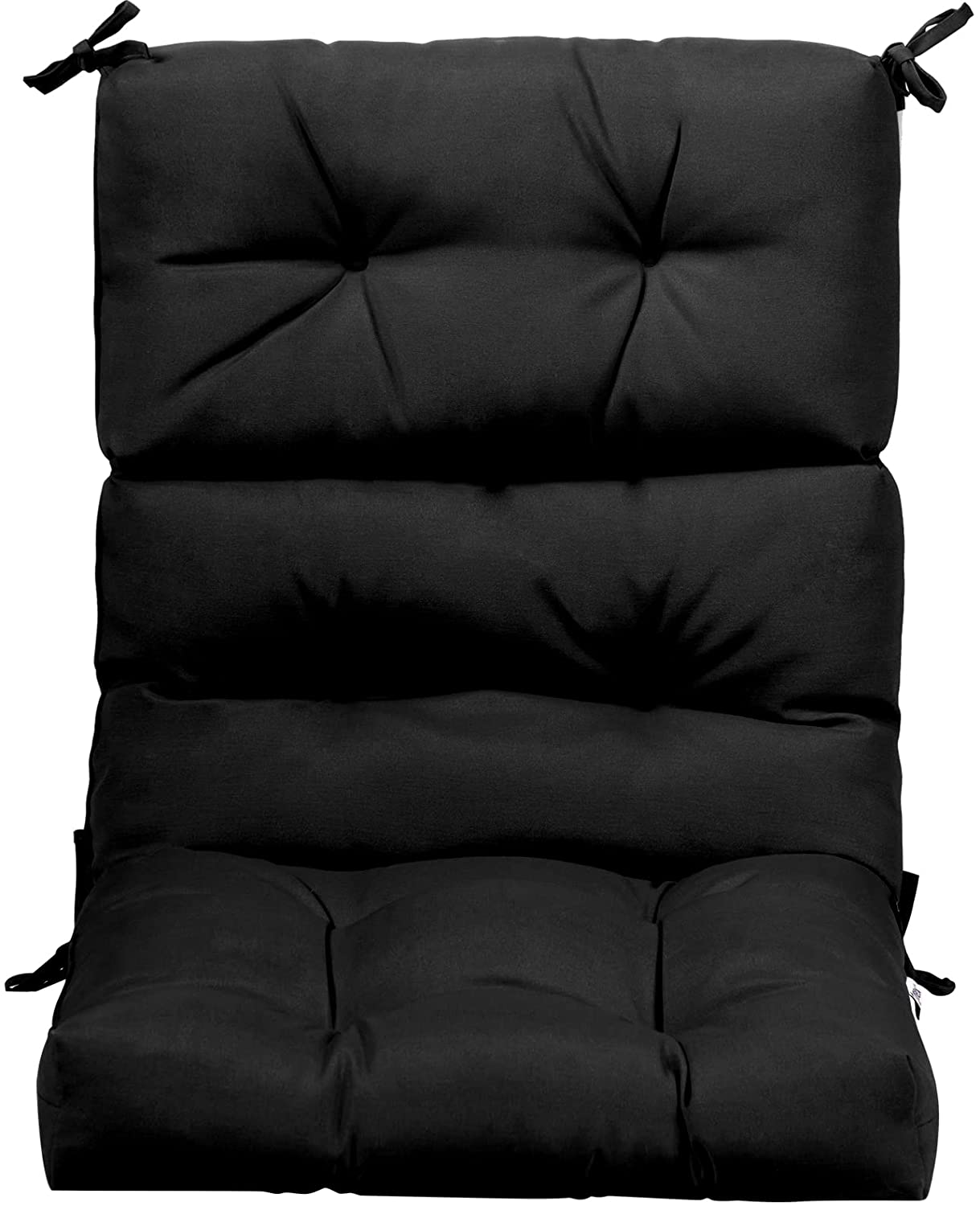 Patio High Back Chair Cushion, Tufted Chair Seat Pads with Non-Slip String Ties