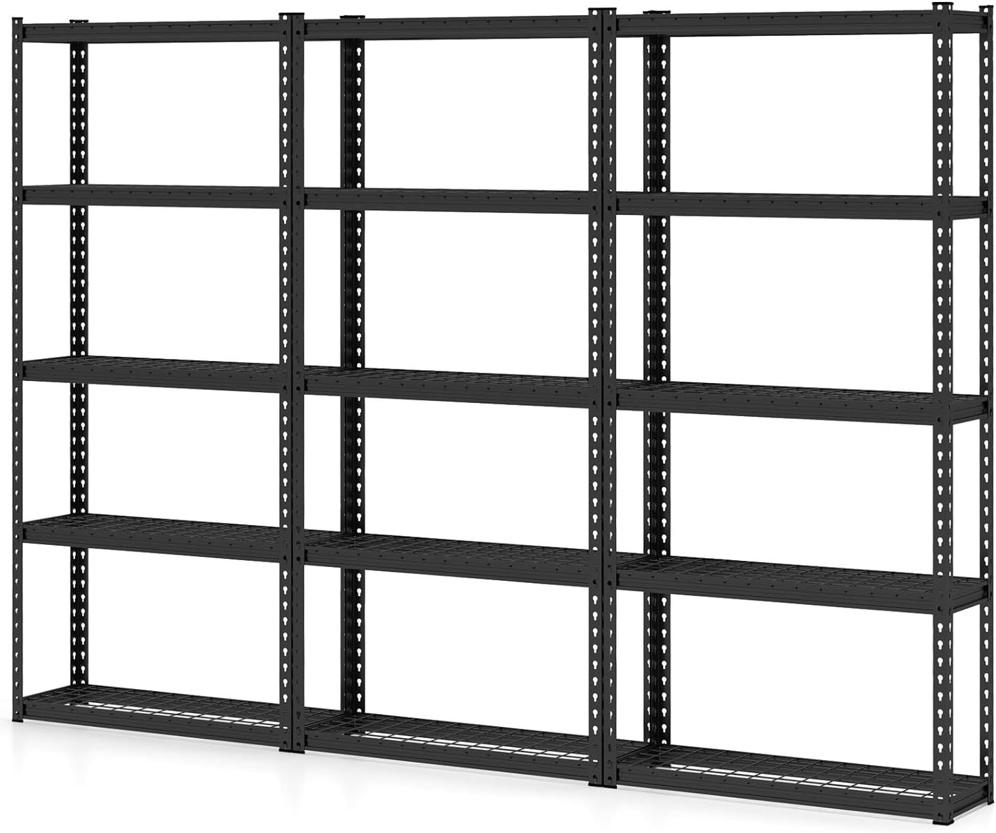 Tangkula 5-Tier Garage Storage Shelves, Heavy Duty Metal Storage Shelving Unit, 35.5" x 12" x 72"