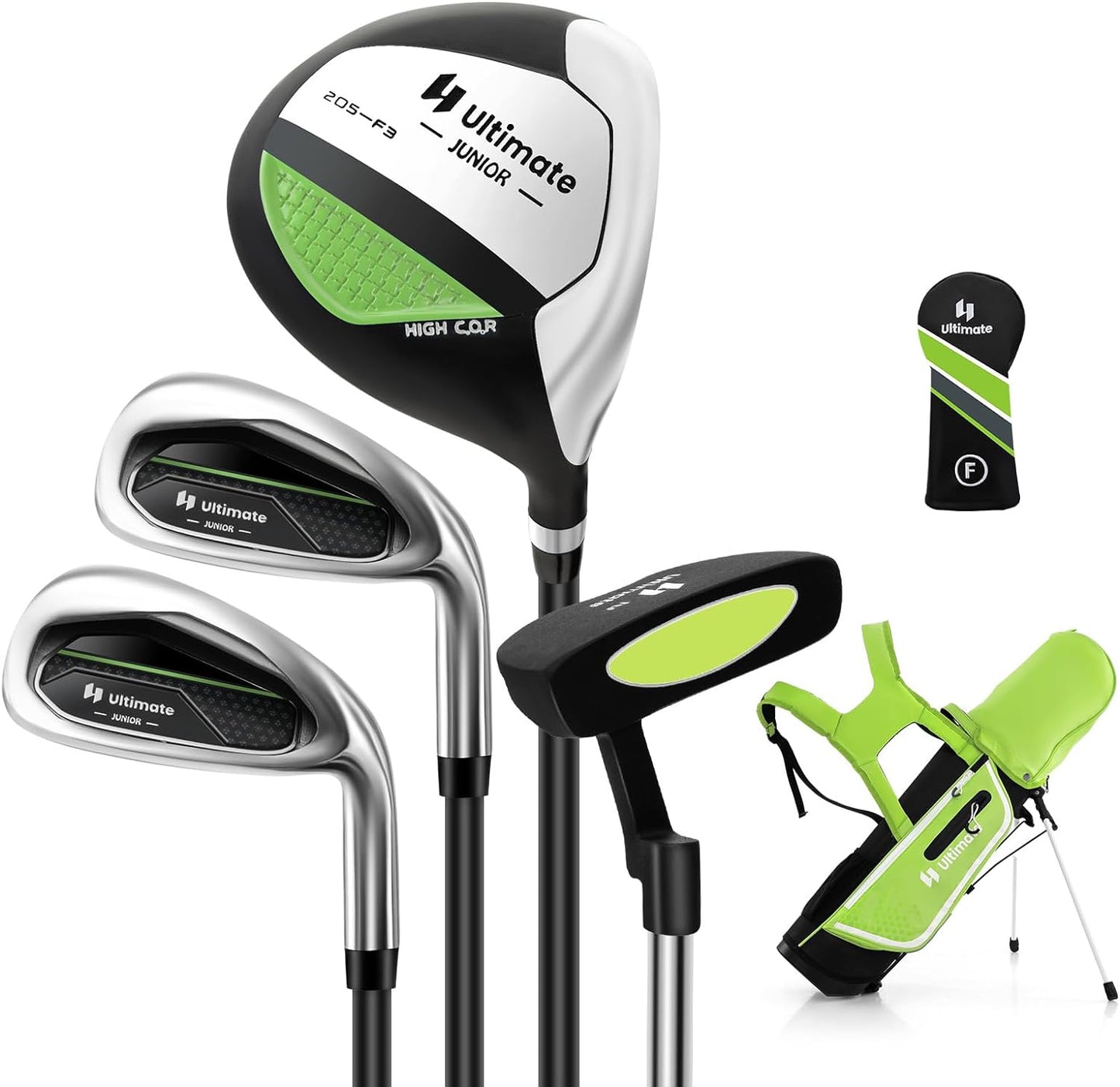 Tangkula Kids Golf Club Set Right Hand, Junior Complete Golf Club Set with 205CC #3 Fairway Wood & #7/#S Irons & Putter