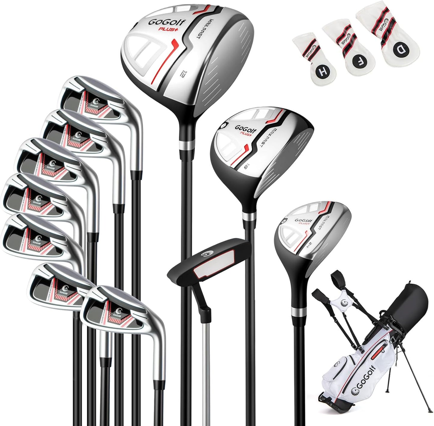 Ensemble complet de clubs de golf Tangkula pour femmes avec sac de golf sur pied