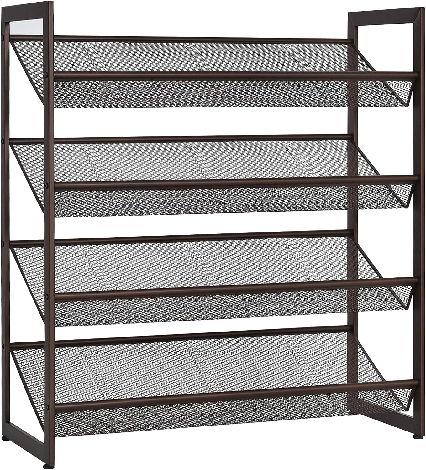 Tangkula Stackable Flat & Slant Adjustable Shoe Storage Stand