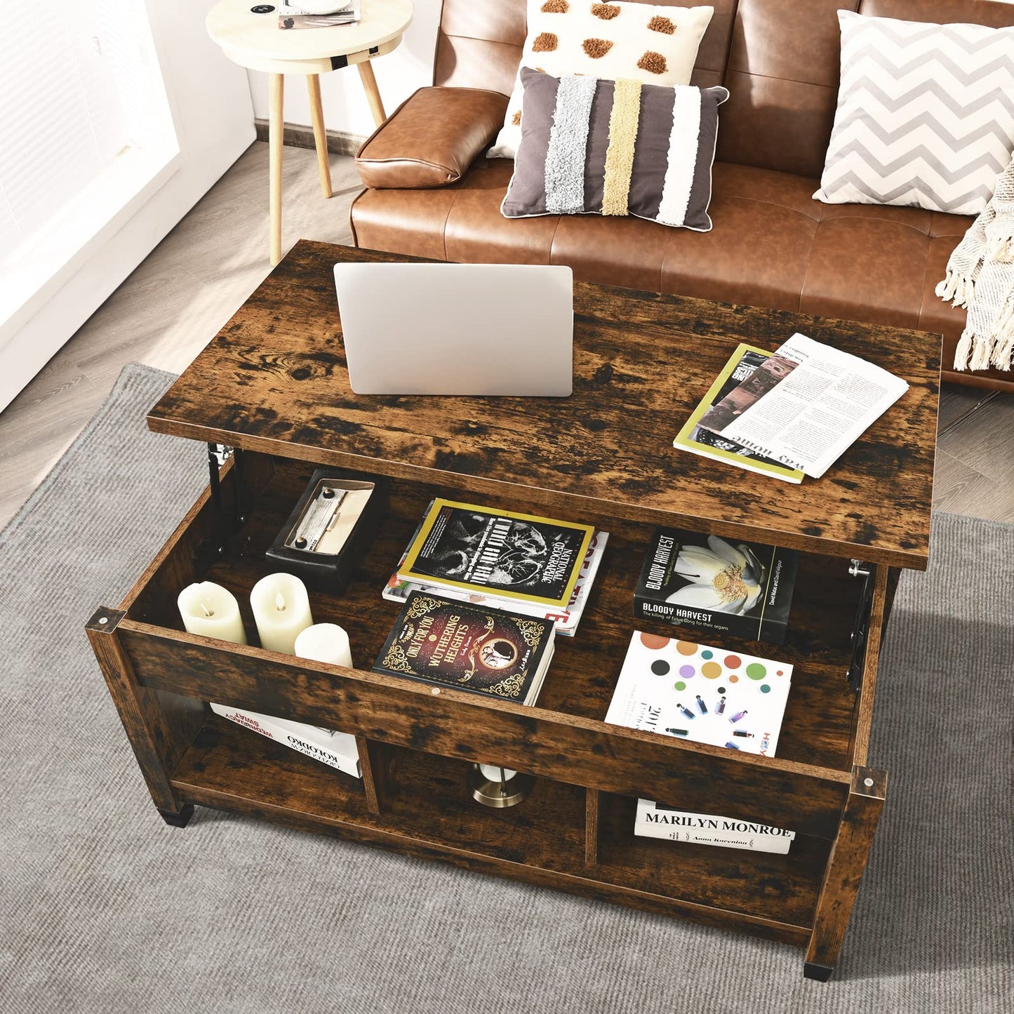 Table basse relevable en bois, Table basse moderne