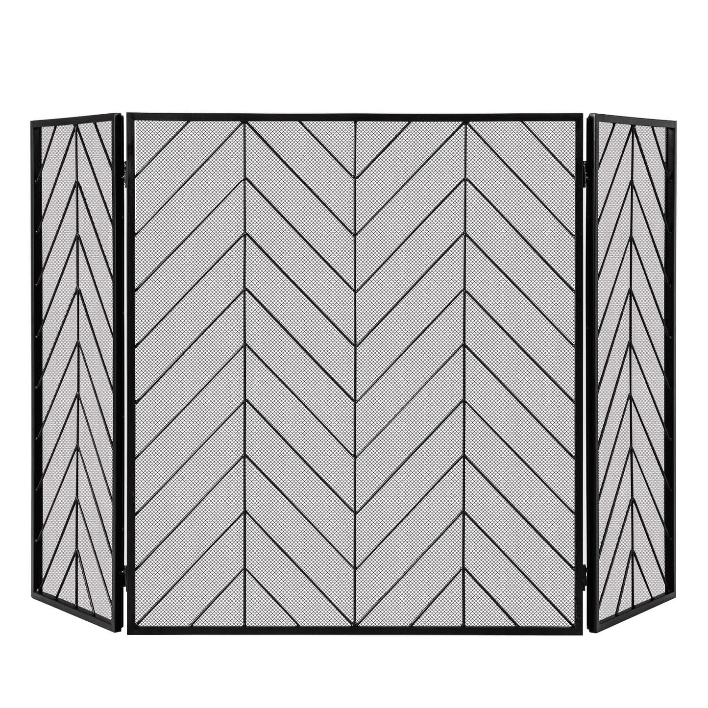 Tangkula 31 x 52.5In 3-Panel Fireplace Screen