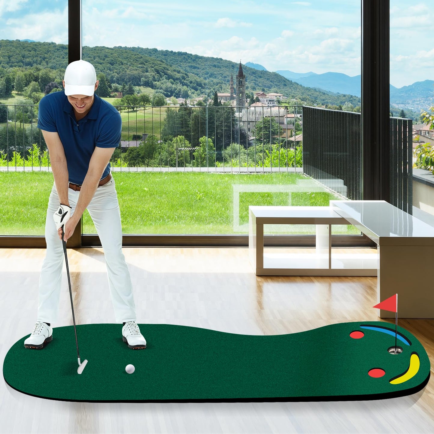 Tangkula 10 FT x 3 FT Golf Putting Green, Golf Putting Mat for Indoor & Outdoor Practice
