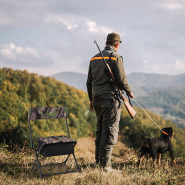 Tangkula Hunting Chair, Foldable Hunting Blind Chair with Storage Pocket