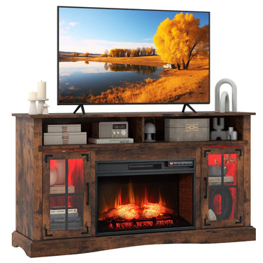 Tangkula Fireplace TV Stand for TVs Up to 65"