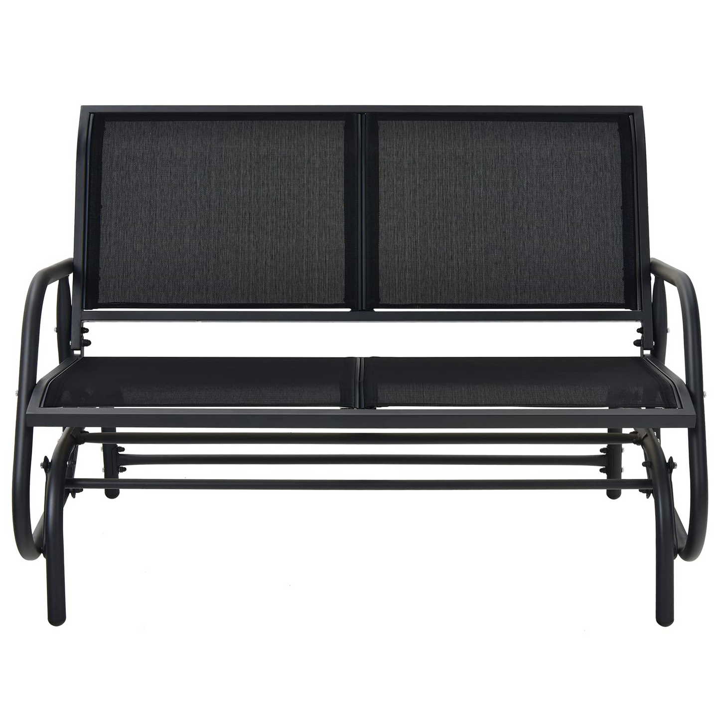 2-Person Patio Glider, Black- Tangkula