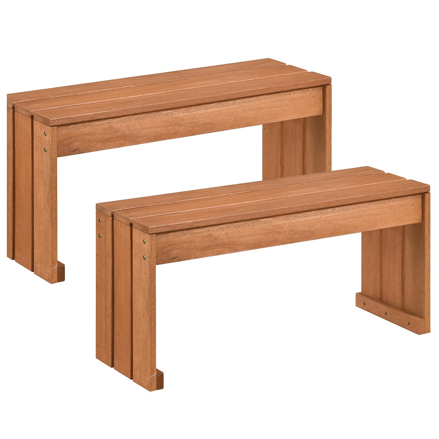 Tangkula 2-Person Wood Outdoor Garden Bench 440 LBS Weight Capacity (1/2)