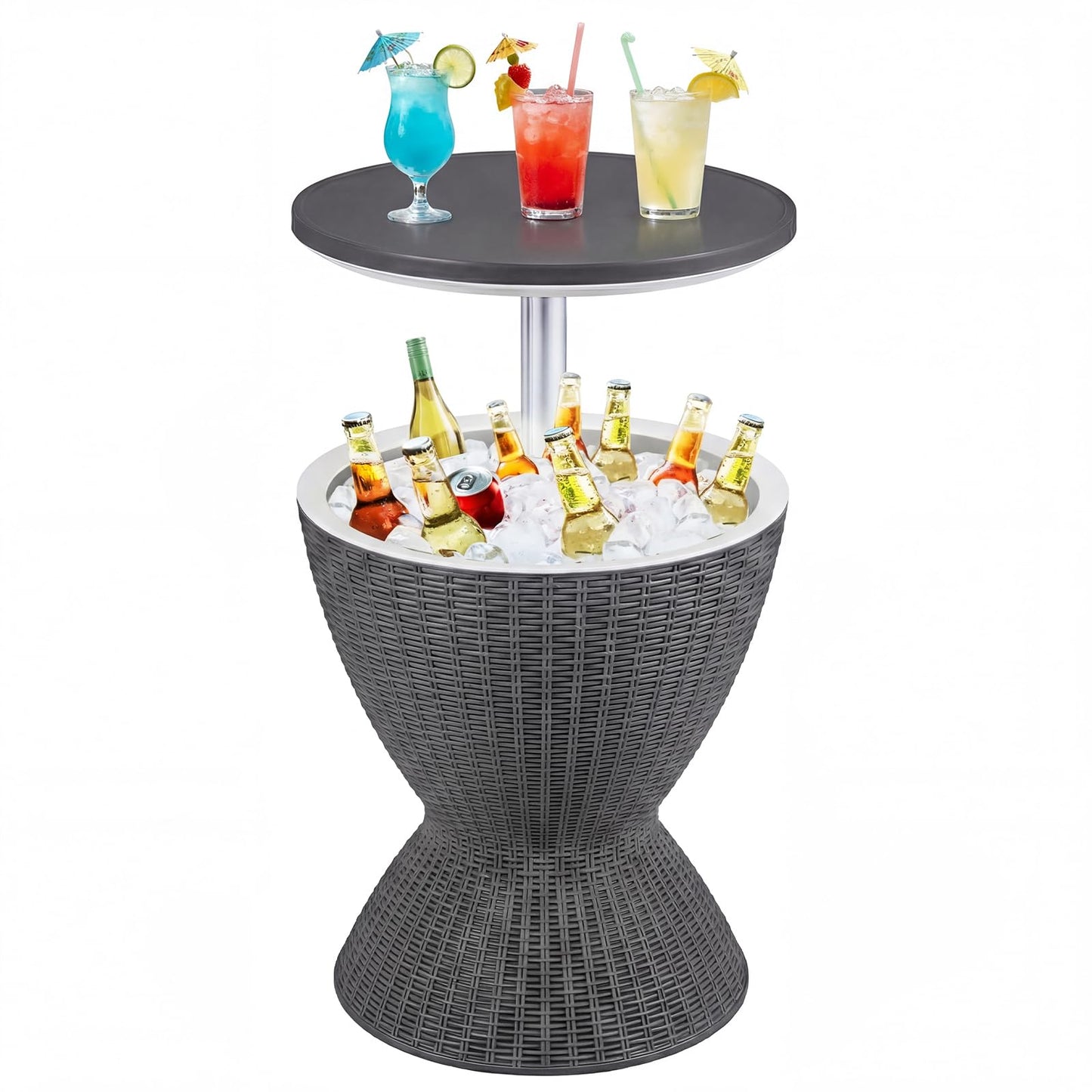 Table de bar réfrigérante d'extérieur Tangkula