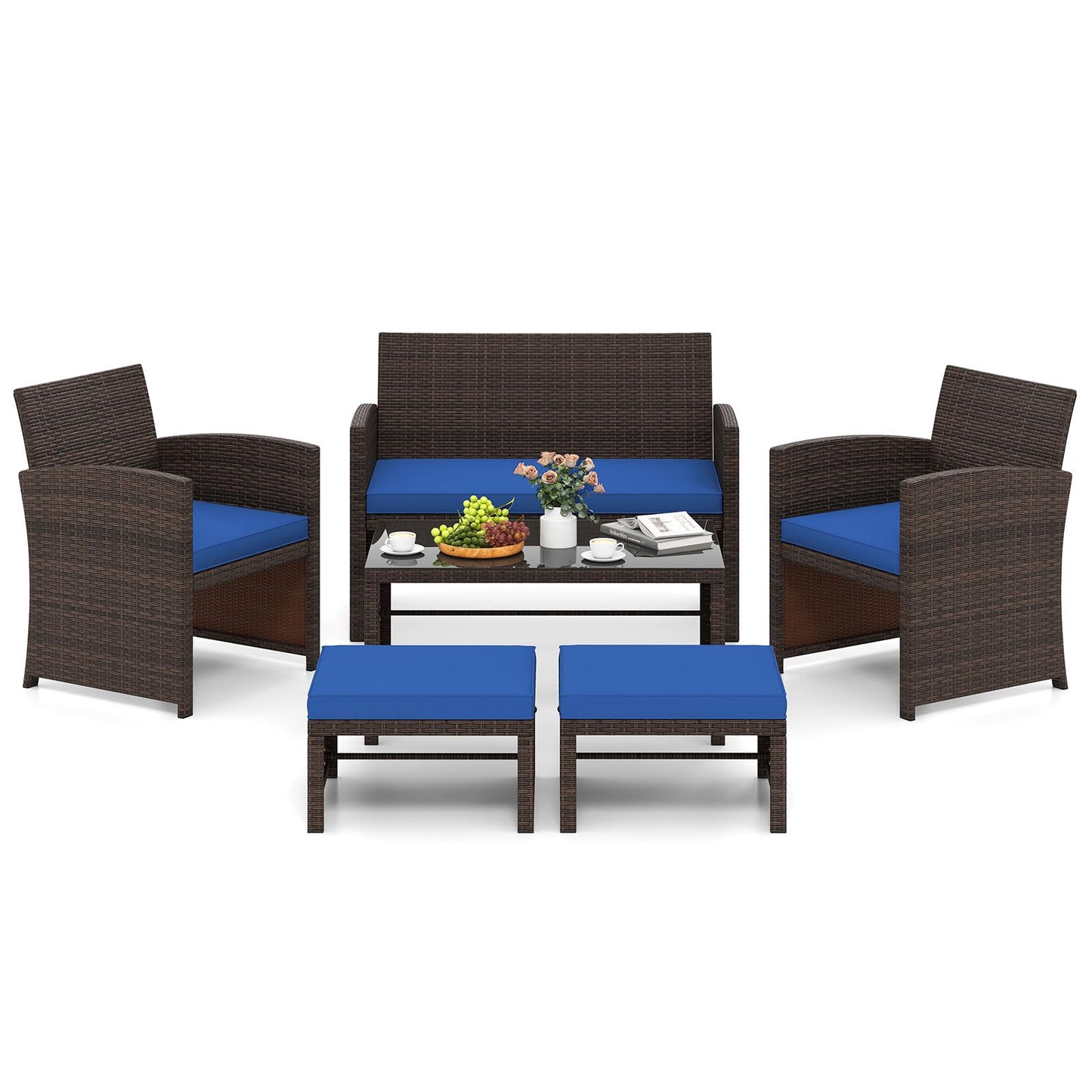 Tangkula 6 Pieces Patio Furniture Set