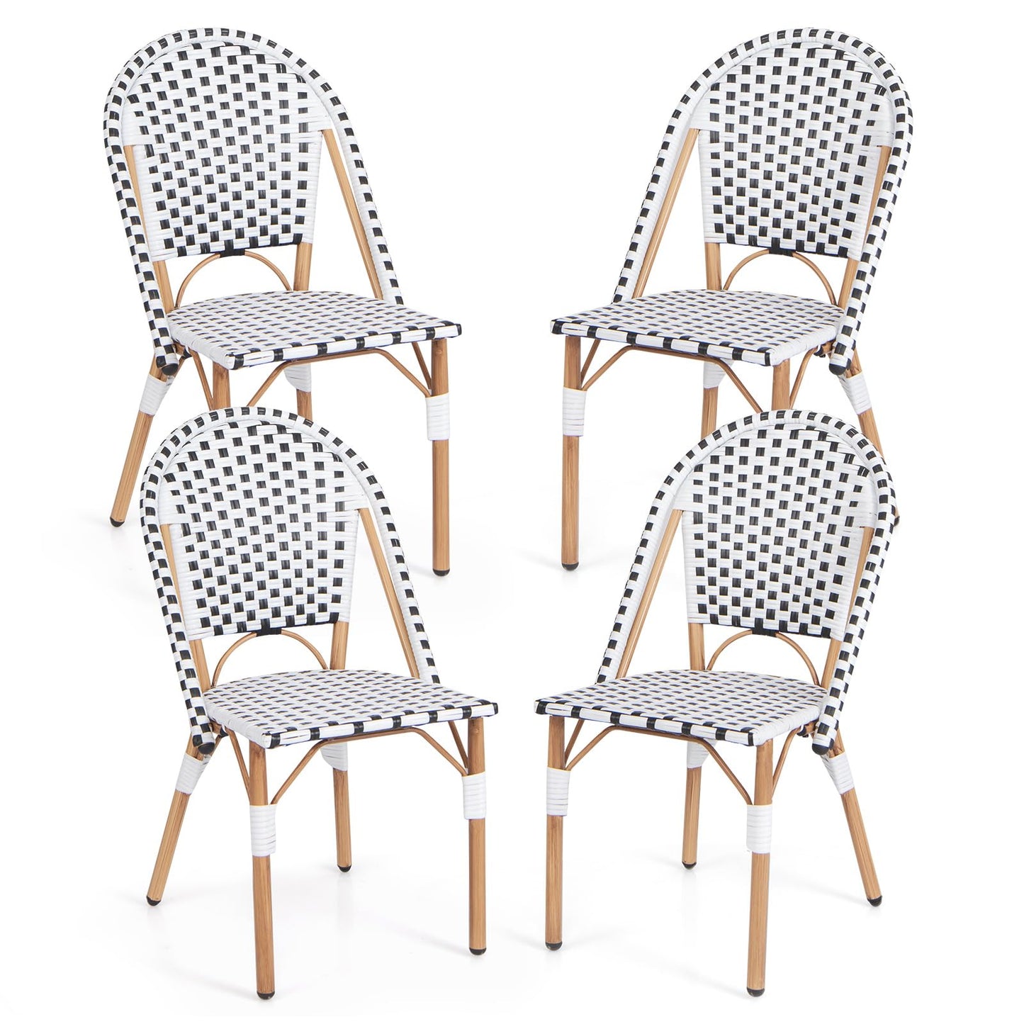 Tangkula French Bistro Chair Set of 2/4