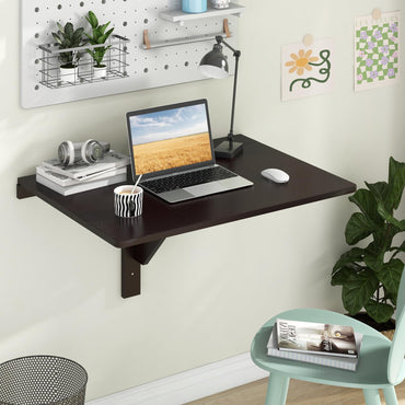 TANGKULA Wall Mounted Floating Desk for Study