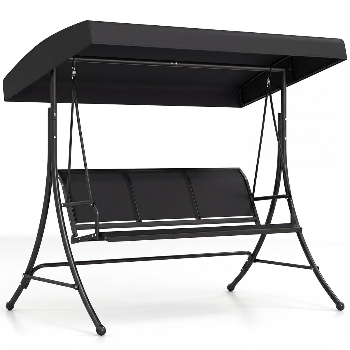 Tangkula 3 Person Porch Swing with Adjustable Canopy
