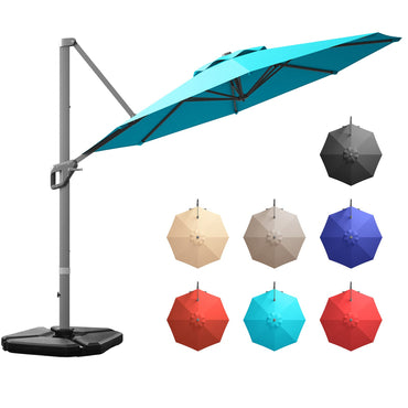 Tangkula 11 Ft Patio Cantilever Umbrella for Backyard Deck Poolside