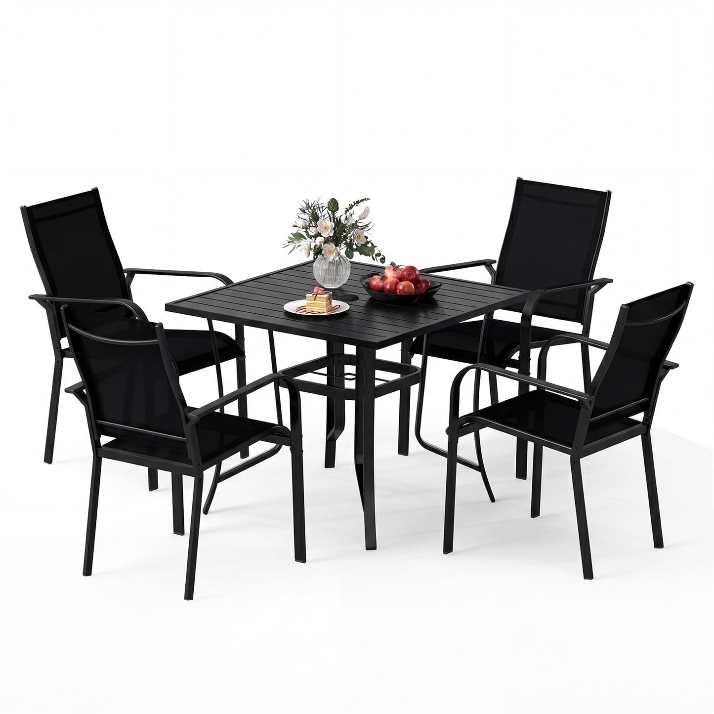 Tangkula 5 Pieces Patio Dining Set for 4
