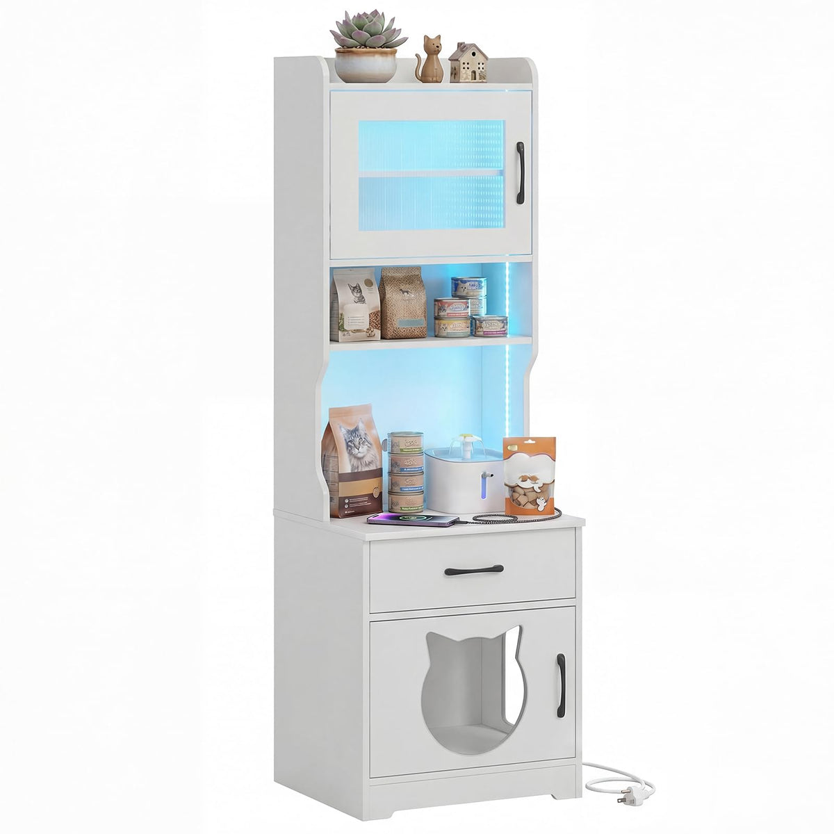 Tangkula 60" Tall Cat Litter Box Enclosure