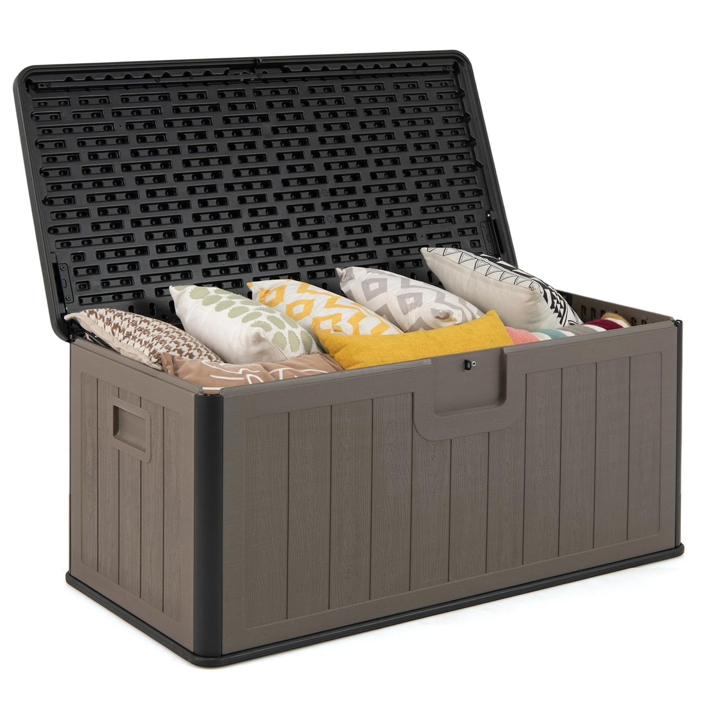 Tangkula 100 Gallon Outdoor Storage Box for Garden Tools