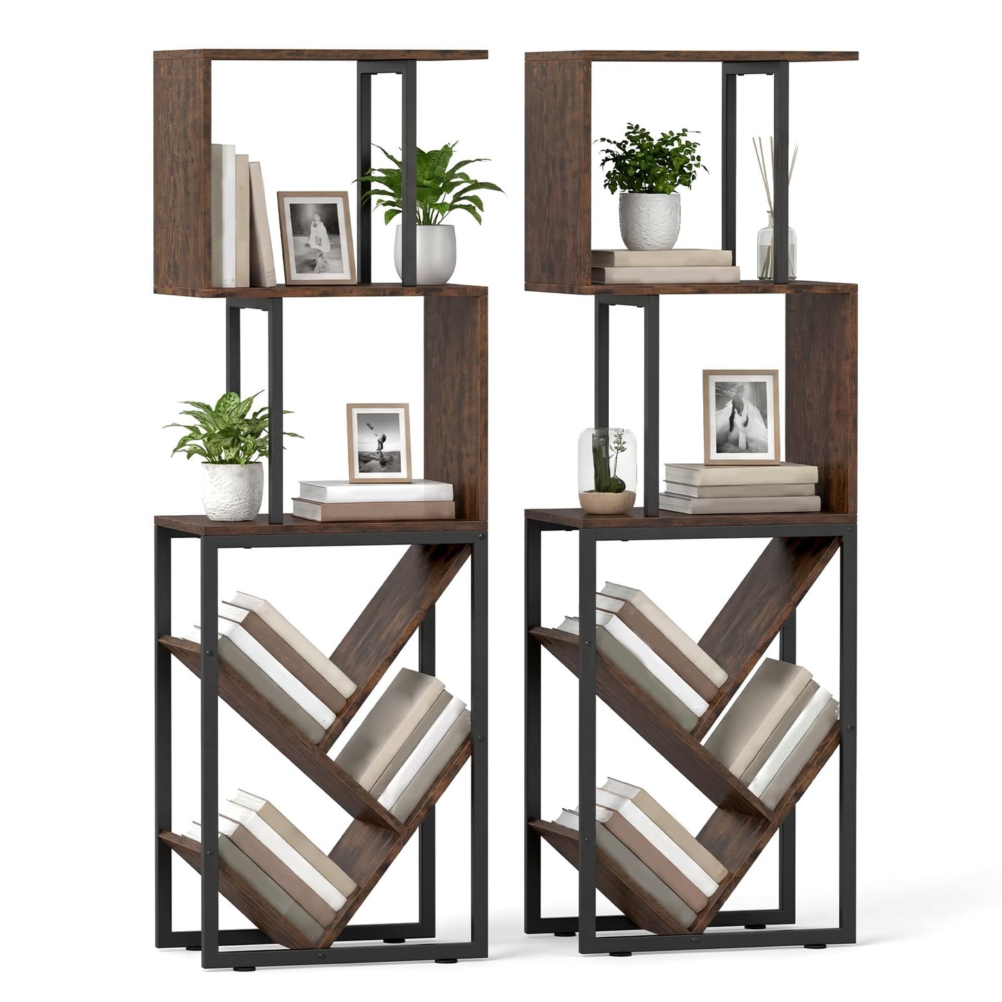 Tangkula 6-Tier Bookshelf for Living Room Home Office