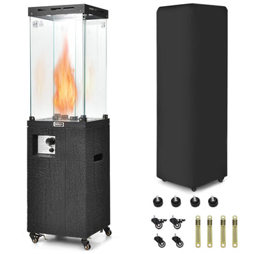 41,000 BTU Propane Patio Heater with Waterproof Cover - Tangkula