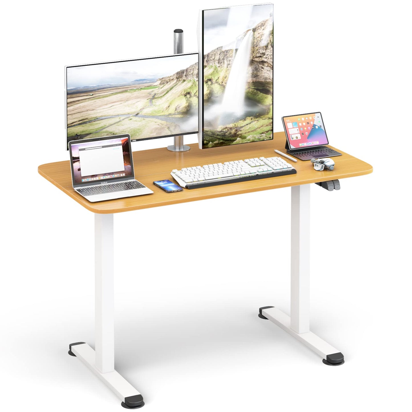 Tangkula Electric Standing Desk, Ergonomic Height Adjustable Sit Stand Desk