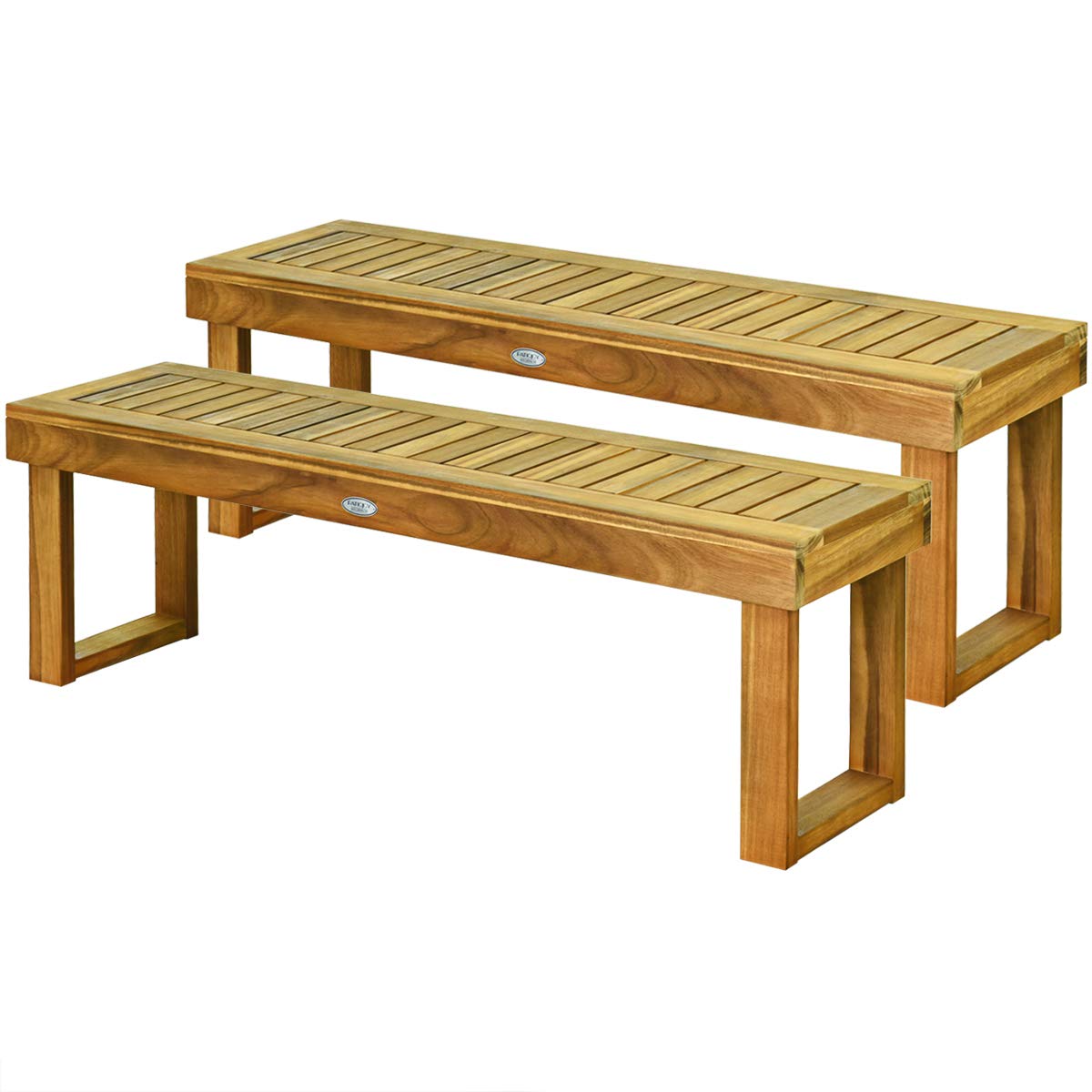 Tangkula 52 Inches Acacia Wood Patio Bench