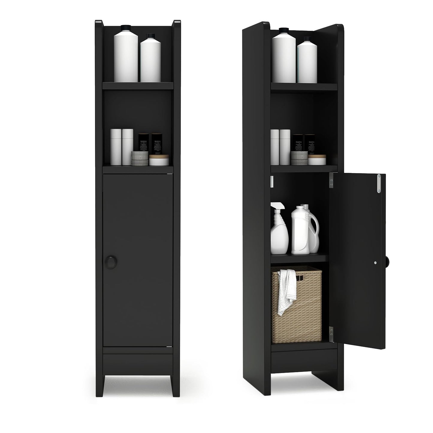 Tangkula Small Bathroom Storage Cabinet for Small Spaces