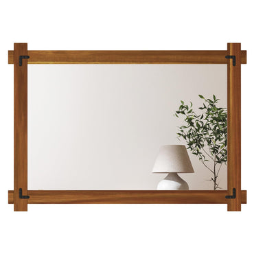 Miroir encadré en bois Tangkula