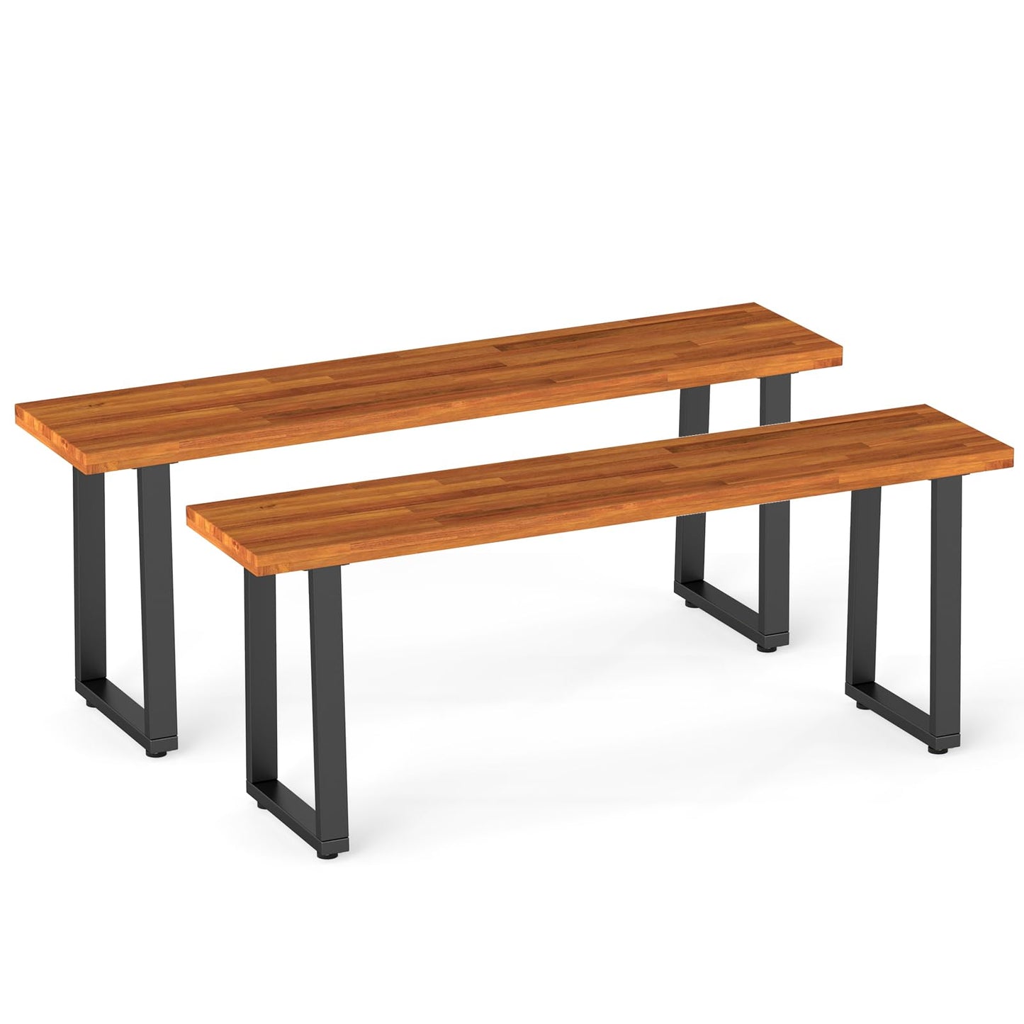 Tangkula Acacia Wood Outdoor Bench(47" x 10.5" x 18",1/2)