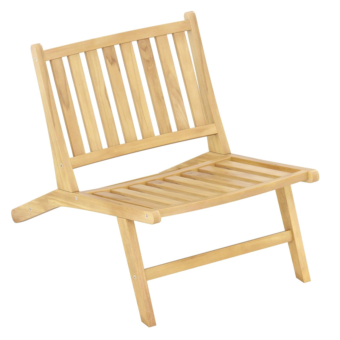 Tangkula Teak Wood Outdoor Accent Chairs(1/2/4)