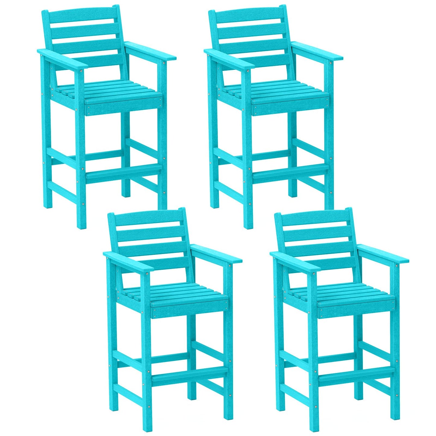 Tangkula Chaises de bar Adirondack pour terrasse, lot de 2/4
