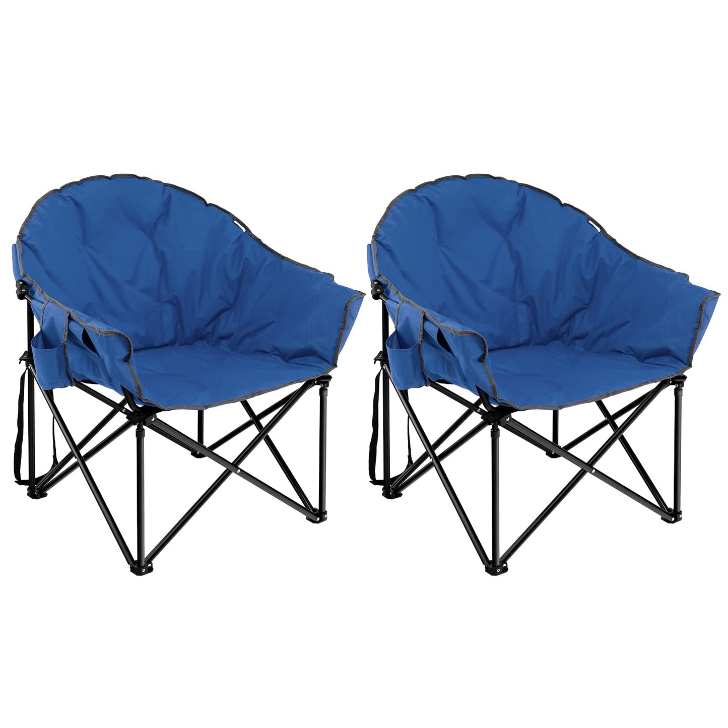Tangkula Oversized Camping Chair with Cup Holder