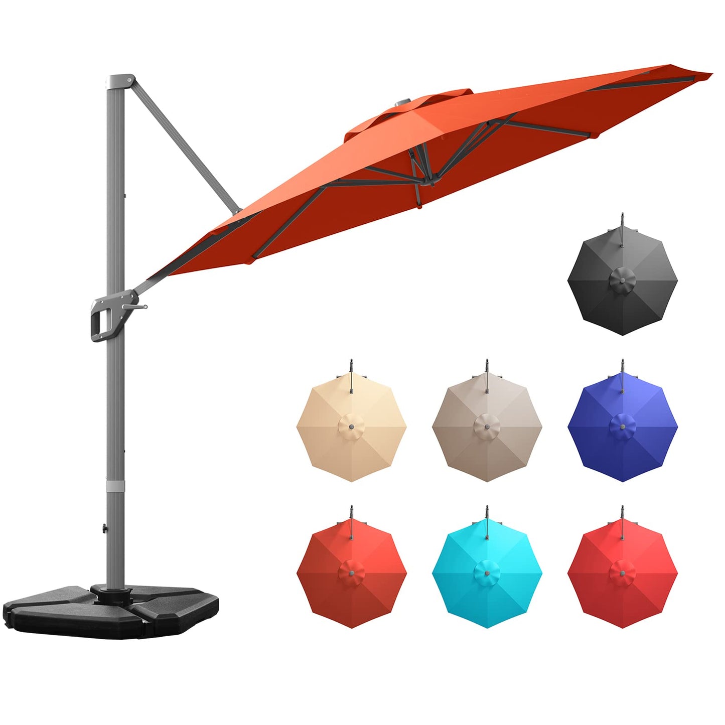 Tangkula 11 Ft Patio Cantilever Umbrella for Backyard Deck Poolside
