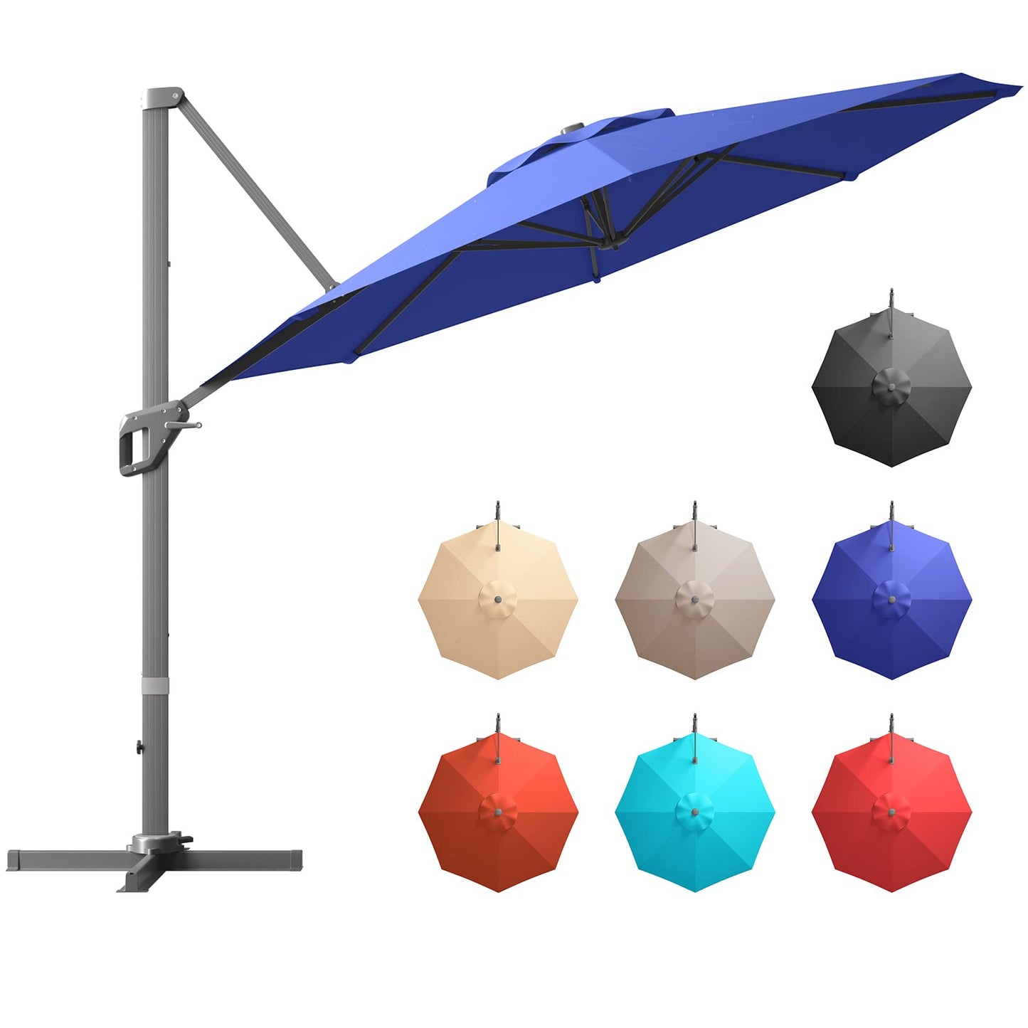 Tangkula 11 Ft Patio Cantilever Umbrella for Backyard Deck Poolside