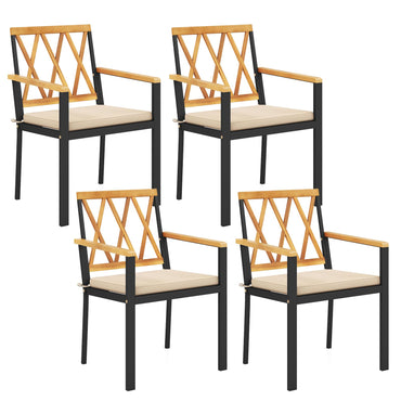 Tangkula Chaises de Salle à Manger d'Extérieur Lot de 2/4
