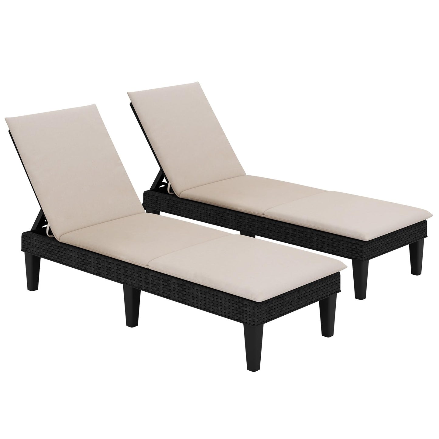 Tangkula Patio Lounge Chair with Cushion