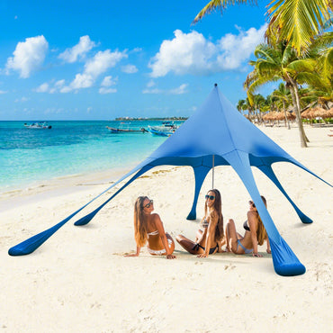 Tangkula Beach Canopy Tent UPF50+ Beach Sun Shade