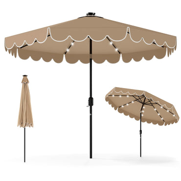 Tangkula 9.5 FT Solar Patio Umbrella