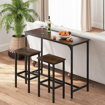 Tangkula 3 Piece Counter Height Bar Table Set