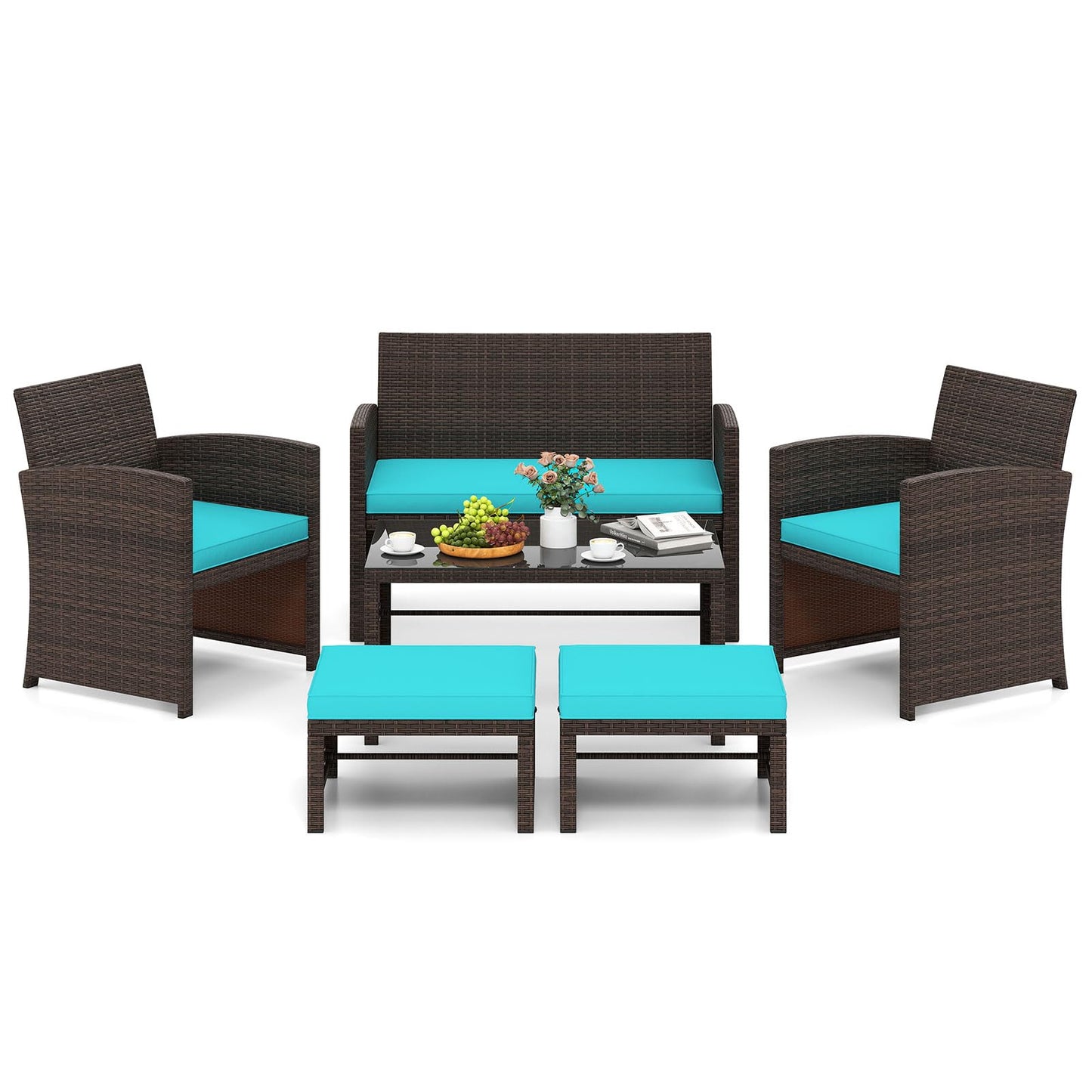 Tangkula 6 Pieces Patio Furniture Set