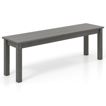 Tangkula HDPE Outdoor Bench 2-3 Person Patio Bench