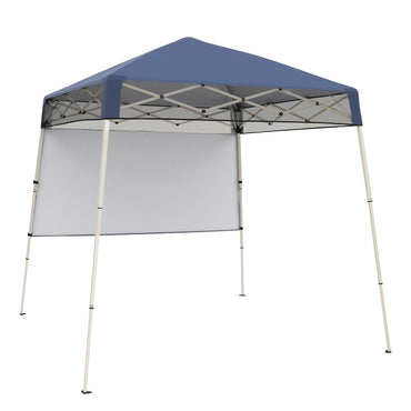 Tangkula 7x7 Ft Pop Up Canopy with Center Lock UPF50+ Slant Leg Outdoor Tent