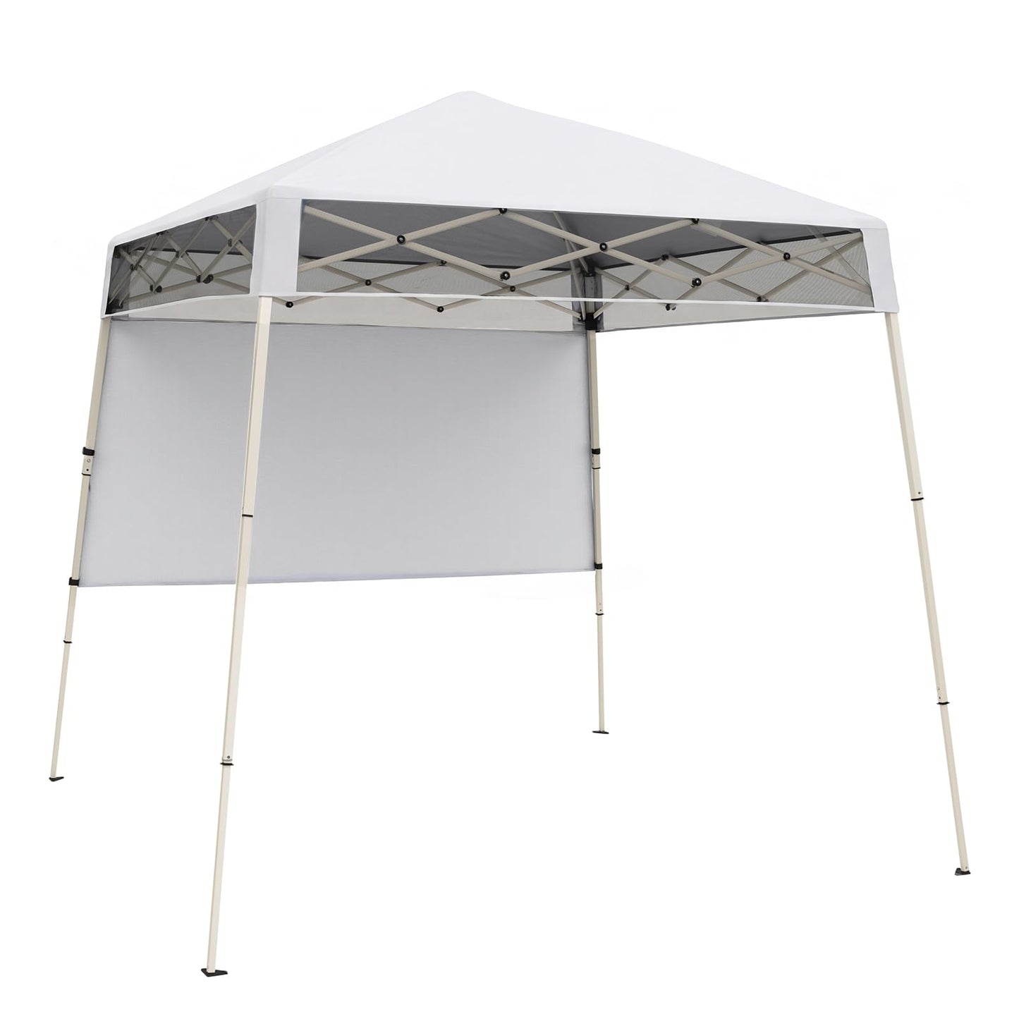Tangkula 7x7 Ft Pop Up Canopy with Center Lock UPF50+ Slant Leg Outdoor Tent