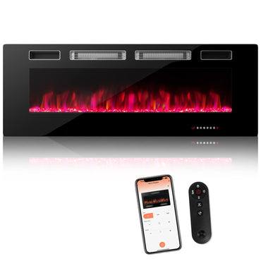 Tangkula Electric Fireplace Insert(42 inches/50 inches/72 inches)