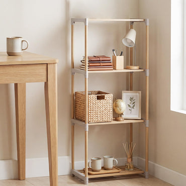 Tangkula 5-Tier Solid Wood Bookshelf for Home Office