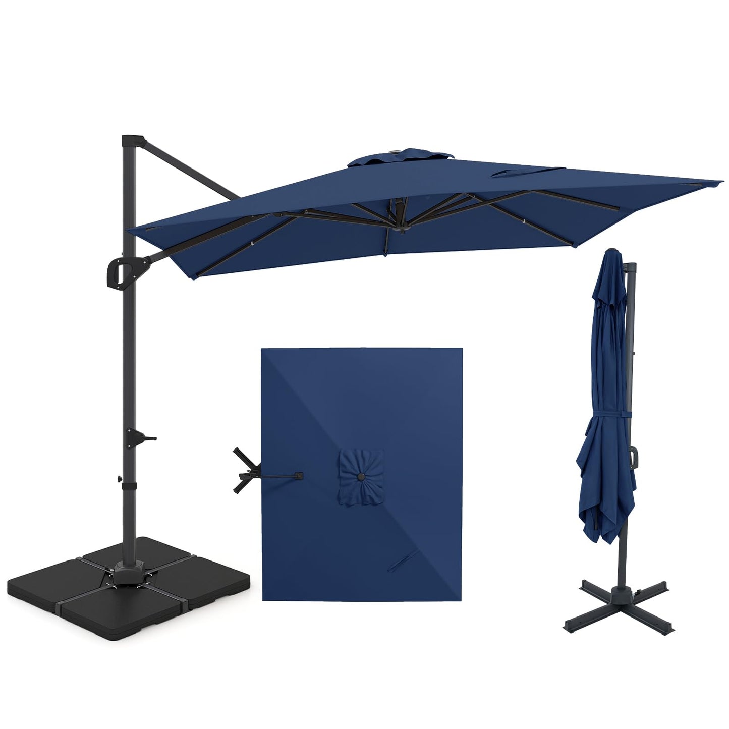 Tangkula 11 x 9 FT Patio Umbrella with Base Included