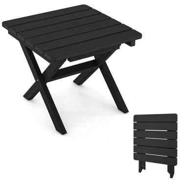 Tangkula Table d'appoint pliante Adirondack, table d'appoint extérieure en HDPE pour chaise Adirondack